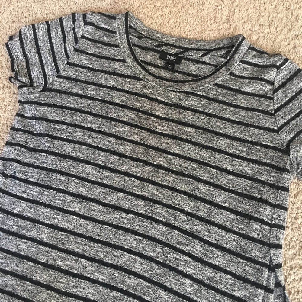 Striped Tee with Side Slits